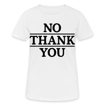 Non merci - T-shirt respirant Femme - blanc - Devant - AI Model Female 172 dark (172cm)