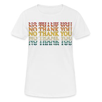 Non merci - T-shirt respirant Femme - blanc - Devant - AI Model Female 172 dark (172cm)