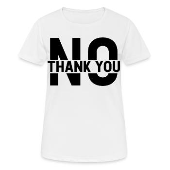 Non merci - T-shirt respirant Femme - blanc - Devant - AI Model Female 172 dark (172cm)