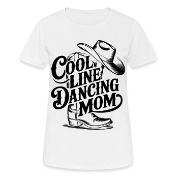 Line Dance Mama - Frauen T-Shirt atmungsaktiv - Weiß - Vorne - AI Model Female 172 dark (172cm)