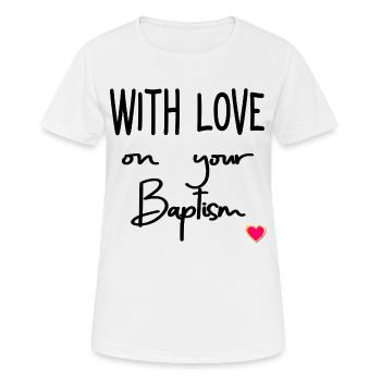 Baptism Love - Women's Breathable T-Shirt - white - Front - AI Model Female 172 dark (172cm)