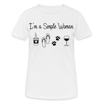 Femme simple - T-shirt respirant Femme - blanc - Devant - AI Model Female 172 dark (172cm)