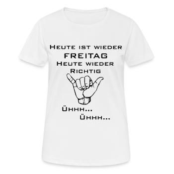 Today is Friday again. - Women's Breathable T-Shirt - white - Front - AI Model Female 172 dark (172cm)