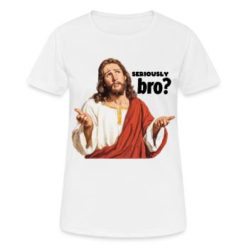 Seriously bro - Women's Breathable T-Shirt - white - Front - AI Model Female 172 dark (172cm)