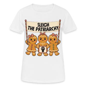 Sleigh The Patriarchy - Women's Breathable T-Shirt - white - Front - AI Model Female 172 dark (172cm)
