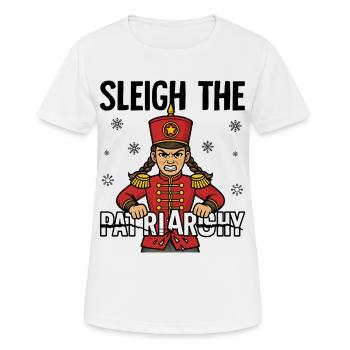 Sleigh The Patriarchy - Women's Breathable T-Shirt - white - Front - AI Model Female 172 dark (172cm)