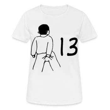 13e anniversaire - 13 ans - T-shirt respirant Femme - blanc - Devant - AI Model Female 172 dark (172cm)
