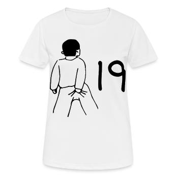 19e anniversaire - 19 ans - T-shirt respirant Femme - blanc - Devant - AI Model Female 172 dark (172cm)