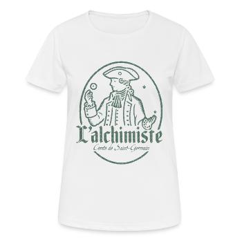 L’alchimiste - T-shirt respirant Femme - blanc - Devant - AI Model Female 172 dark (172cm)