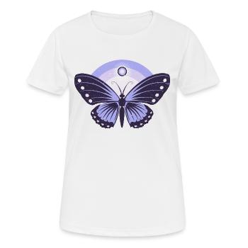 Papillon Lilas mignon - T-shirt respirant Femme - blanc - Devant - AI Model Female 172 dark (172cm)