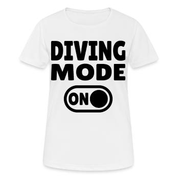 Mode plongée activé – Tauchen - T-shirt respirant Femme - blanc - Devant - AI Model Female 172 dark (172cm)