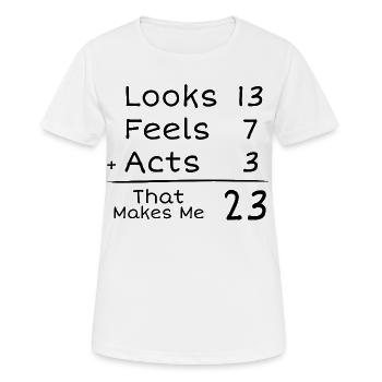 23 Jahre Jubiläum Humorvoll | 23. Jubiläum - Frauen T-Shirt atmungsaktiv - Weiß - Vorne - AI Model Female 172 dark (172cm)
