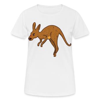 Kangaroo Vintage Rust Texture - Women's Breathable T-Shirt - white - Front - AI Model Female 172 dark (172cm)