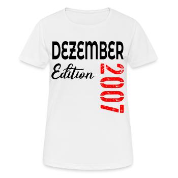 19e anniversaire décembre 2007 - T-shirt respirant Femme - blanc - Devant - AI Model Female 172 dark (172cm)
