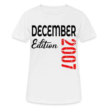 19e anniversaire décembre 2007 - T-shirt respirant Femme - blanc - Devant - AI Model Female 172 dark (172cm)