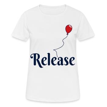 Ballon de libération - T-shirt respirant Femme - blanc - Devant - AI Model Female 172 dark (172cm)