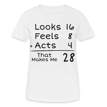 28-jähriges Jubiläum Humorvoll | 28. Jubiläum - Frauen T-Shirt atmungsaktiv - Weiß - Vorne - AI Model Female 172 dark (172cm)