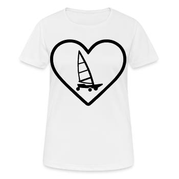 Cuore Carro A Vela – Passione Vento - T-shirt respirant Femme - blanc - Devant - AI Model Female 172 dark (172cm)