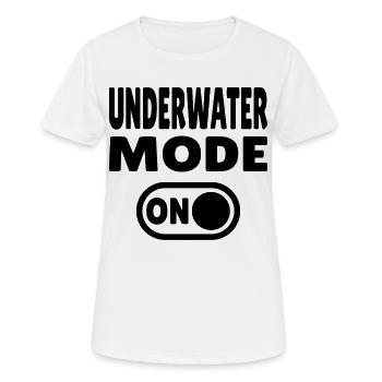 Underwater Mode ON  - Frauen T-Shirt atmungsaktiv - Weiß - Vorne - AI Model Female 172 dark (172cm)