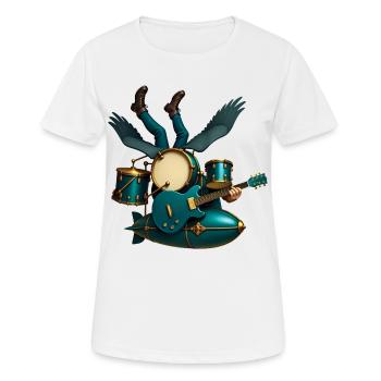 ZEPPELIN BAND - sound & vision - T-shirt respirant Femme - blanc - Devant - AI Model Female 172 dark (172cm)