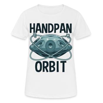 Orbite Handpan - T-shirt respirant Femme - blanc - Devant - AI Model Female 172 dark (172cm)
