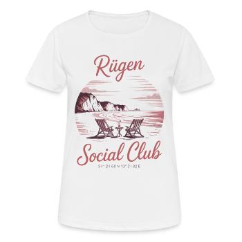 Vacances à la plage de design de la mer Baltique à Rügen - T-shirt respirant Femme - blanc - Devant - AI Model Female 172 dark (172cm)