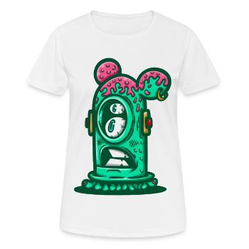 Kanal-Neon-Monster - Frauen T-Shirt atmungsaktiv - Weiß - Vorne - AI Model Female 172 dark (172cm)