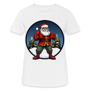 Noël de combattant - T-shirt respirant Femme - blanc - Devant - AI Model Female 172 dark (172cm)