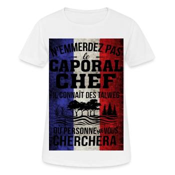 Don't piss off the Master Corporal with the tricolor flag - Women's Breathable T-Shirt - white - Front - AI Model Female 172 dark (172cm)