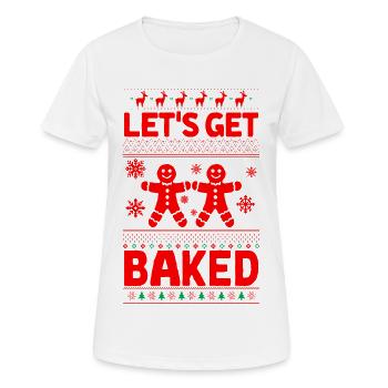 Lebkuchenmann - Frauen T-Shirt atmungsaktiv - Weiß - Vorne - AI Model Female 172 dark (172cm)