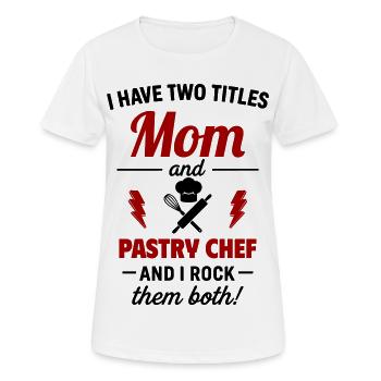 Maman Pâtissière Deux morceaux Drôles - T-shirt respirant Femme - blanc - Devant - AI Model Female 172 dark (172cm)