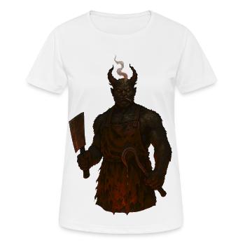 Devil Butcher Demon - Frauen T-Shirt atmungsaktiv - Weiß - Vorne - AI Model Female 172 dark (172cm)