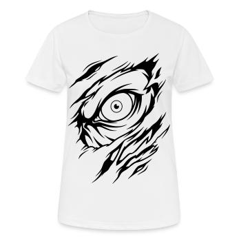 Biest Monster Auge Farben wählbar - Frauen T-Shirt atmungsaktiv - Weiß - Vorne - AI Model Female 172 dark (172cm)