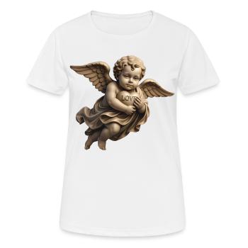 CUPID CHERUB #1 - peace & love - T-shirt respirant Femme - blanc - Devant - AI Model Female 172 dark (172cm)
