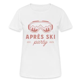 Soirée après ski ski soirée filles esthétique rose - T-shirt respirant Femme - blanc - Devant - AI Model Female 172 dark (172cm)