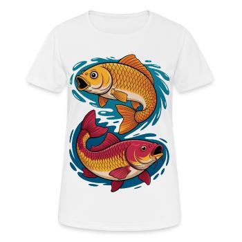 Carp in the water splash - Women's Breathable T-Shirt - white - Front - AI Model Female 172 dark (172cm)