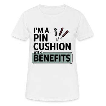 I'm A Pin Cushion With Benefits Acupuncturist  - Women's Breathable T-Shirt - white - Front - AI Model Female 172 dark (172cm)