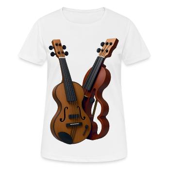 GUITAR LOVERS - sound & vision - T-shirt respirant Femme - blanc - Devant - AI Model Female 172 dark (172cm)