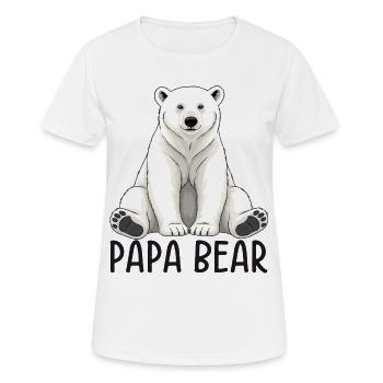 Papa Bear - Frauen T-Shirt atmungsaktiv - Weiß - Vorne - AI Model Female 172 dark (172cm)