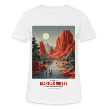 Vallée de la Martienne - T-shirt respirant Femme - blanc - Devant - AI Model Female 172 dark (172cm)