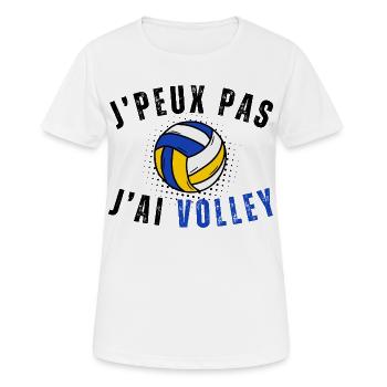 Ich kann nicht, ich habe Volley-Humor-Geschenk - Frauen T-Shirt atmungsaktiv - Weiß - Vorne - AI Model Female 172 dark (172cm)