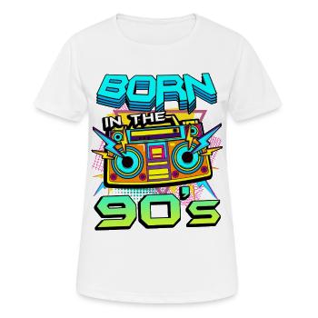 Boombox Neon 90s Revival - Women's Breathable T-Shirt - white - Front - AI Model Female 172 dark (172cm)