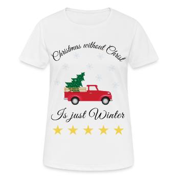 Noël sans Christ n’est que l’hiver - T-shirt respirant Femme - blanc - Devant - AI Model Female 172 dark (172cm)