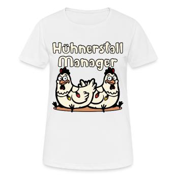 Responsable du poulailler de Noël - T-shirt respirant Femme - blanc - Devant - AI Model Female 172 dark (172cm)