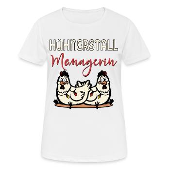 Gestionnaire du poulailler des poulets de Noël - T-shirt respirant Femme - blanc - Devant - AI Model Female 172 dark (172cm)