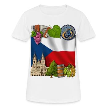 Czech - Women's Breathable T-Shirt - white - Front - AI Model Female 172 dark (172cm)