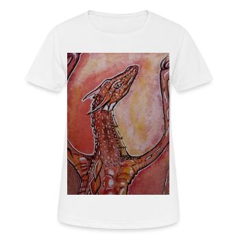 Red Dragon Hand Painted - Women's Breathable T-Shirt - white - Front - AI Model Female 172 dark (172cm)