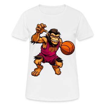 Schimpansen Basketball - Frauen T-Shirt atmungsaktiv - Weiß - Vorne - AI Model Female 172 dark (172cm)