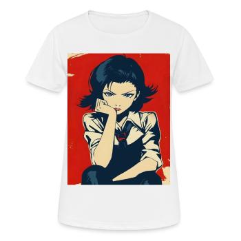 Héroïne du manga en uniforme scolaire - T-shirt respirant Femme - blanc - Devant - AI Model Female 172 dark (172cm)