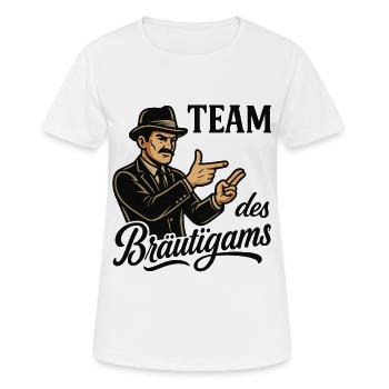 Team des Bräutigams, Mafia JGA Shirt - Frauen T-Shirt atmungsaktiv - Weiß - Vorne - AI Model Female 172 dark (172cm)